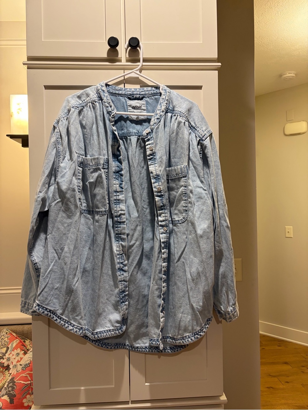 aerie Light Wash Denim Shirt Jacket